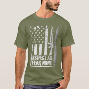 Respecteer alles - Angst geen! Militaire T-shirt