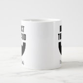 Respecteer de baard grappig extra groot jumboforma grote beker (Voorkant)