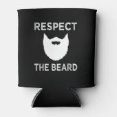 Respecteer de Baard grappig mannen shirt Blikjeskoeler (Voorkant)
