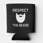 Respecteer de Baard grappig mannen shirt Blikjeskoeler (Achterkant)