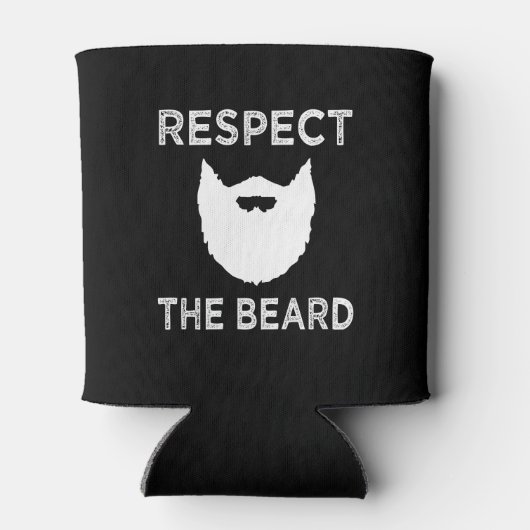 Respecteer de Baard grappig mannen shirt Blikjeskoeler (Achterkant)