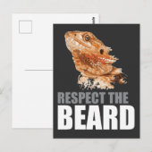 Respecteer De Baard Grappige Baardagaam Briefkaart (Voorkant / Achterkant)