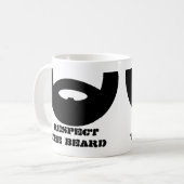 Respecteer de baard koffie mok voor mannelijke man (Voorkant links)