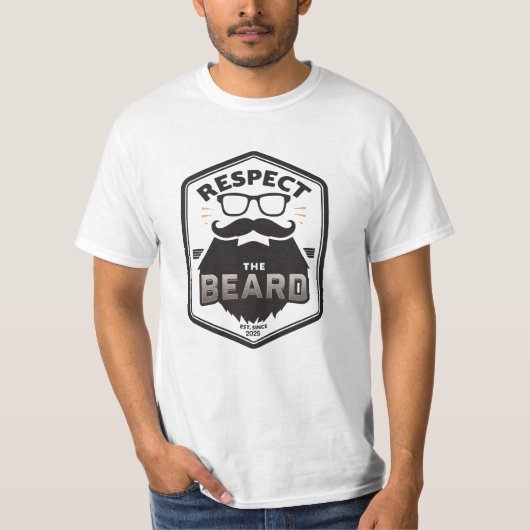 Respecteer de baardset. Sinds jaar en dag baardlie T-shirt (Voorkant)
