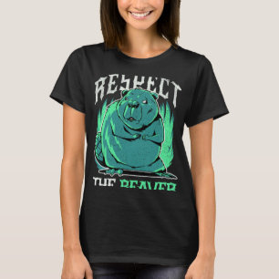 Respecteer de Bever Leuke Dieren Natuur Knaagdier  T-shirt