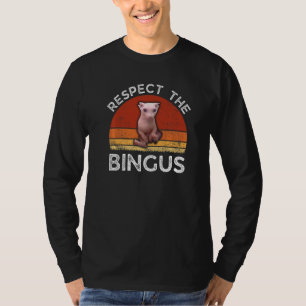 Respecteer de Bingus haarloze Sphynx kat T-shirt