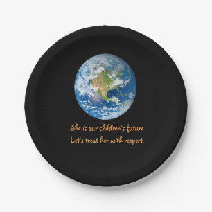 Respecteer de Borden van het aardpapier Papieren Bordje