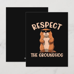 Respecteer de bosmarmot - Bosmarmotdag Feestdagenkaart