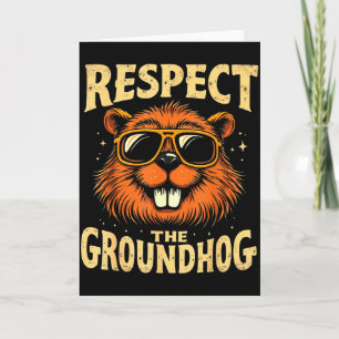 Respecteer de bosmarmot Fijne Ground-hog Day _3 Kaart