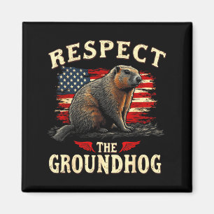 Respecteer de bosmarmot Gelukkige Ground-hog Day _ Magneet
