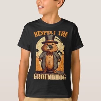 Respecteer De Bosmarmot Grappige Dag Van De Bosmar T-shirt