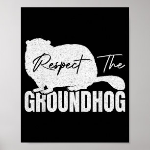 Respecteer de bosmarmot grond eekhoorns dieren gro poster