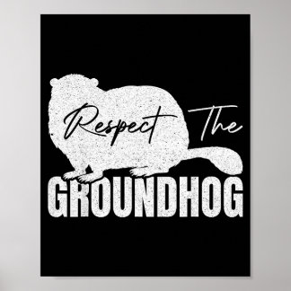 Respecteer de bosmarmot grond eekhoorns dieren gro poster