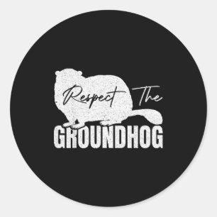Respecteer de bosmarmot grond marmot dieren grond ronde sticker