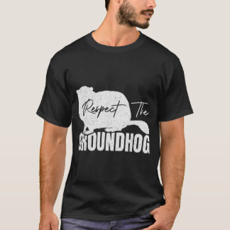 Respecteer de bosmarmot grond marmotten t-shirt