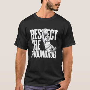 Respecteer de bosmarmot GroundHog Day-basketbal Gr T-shirt