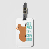 Respecteer de capybara bagagelabel (Voorkant (verticaal))