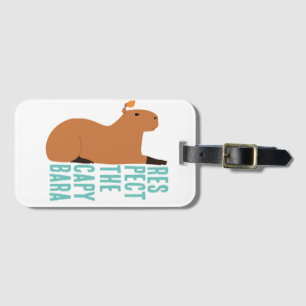 Respecteer de capybara bagagelabel