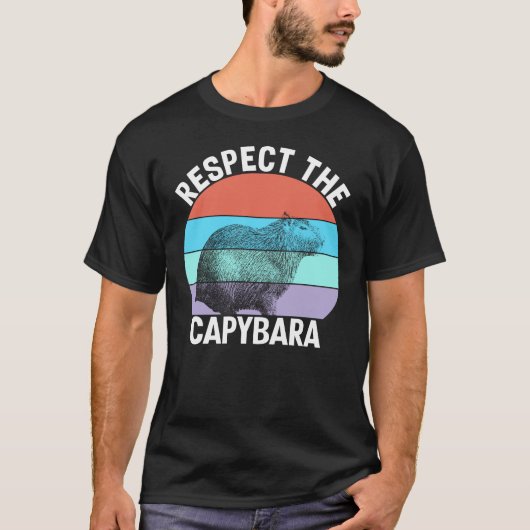 Respecteer de capybara - grappig capybara-liefhebb t-shirt (Voorkant)