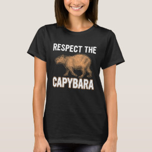 Respecteer de Capybara Grappige Capibara Knaagdier T-shirt