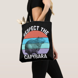 Respecteer de capybara, grappige capybara liefhebb draagtas