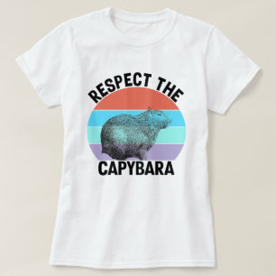 Respecteer de Capybara Grappige Knaagdier Capybara T-shirt