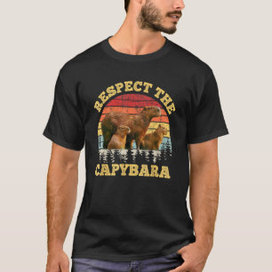 Respecteer de capybara knaagdier capibara t-shirt