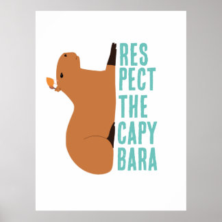 Respecteer de capybara poster