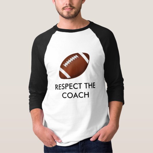 Respecteer de Coach Zwart Wit T-shirt met lange mo (Voorkant)