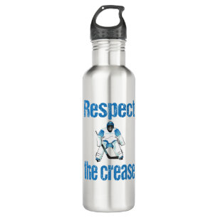 Respecteer de crease hockey goalie waterfles 