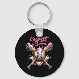 Respecteer De Drip Bysebyll Home Plate Ijs Drank Sleutelhanger