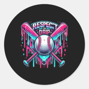 Respecteer De Drip Bysebyll Thuisplaat Ijs Drip Ronde Sticker