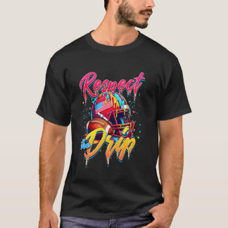 Respecteer De Druppel Football Ijs Druppel Met Spr T-shirt