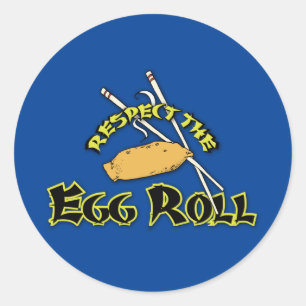 Respecteer de Egg Roll Classic ronde Sticker