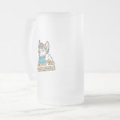 Respecteer de Greymuzzle Furry Fandom Fursuit Gift Matglas Bierpul (Voorkant links)