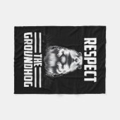 Respecteer de Groundhog Celebrate Groundhog Day Fleece Deken (Voorkant (Horizontaal))