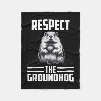 Respecteer de Groundhog Celebrate Groundhog Day Fleece Deken