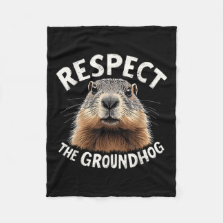 Respecteer de Groundhog Celebrate Groundhog Day me Fleece Deken