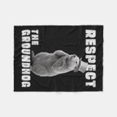 Respecteer de Groundhog Day Respecteer de Groundho Fleece Deken (Voorkant (Horizontaal))