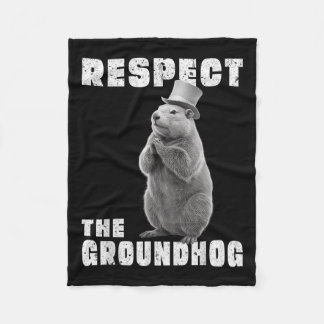 Respecteer de Groundhog Day Respecteer de Groundho Fleece Deken