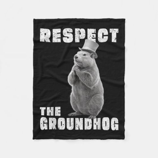 Respecteer de Groundhog Day Respecteer de Groundho Fleece Deken (Voorkant)