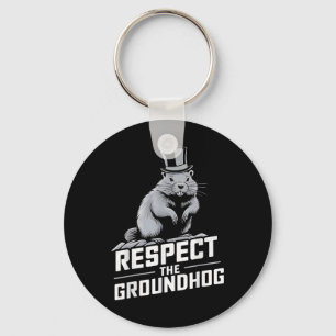 Respecteer de Groundhog Ground Hog Day _2 Sleutelhanger