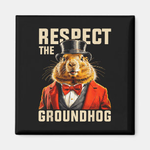 Respecteer de Groundhog Ground Hog Day Mannen Vrou Magneet