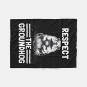 Respecteer de Groundhog Vier Groundhog Day _1 Fleece Deken (Voorkant (Horizontaal))