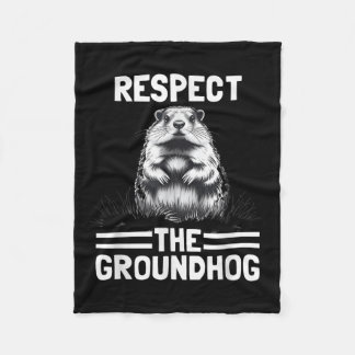 Respecteer de Groundhog Vier Groundhog Day _1 Fleece Deken