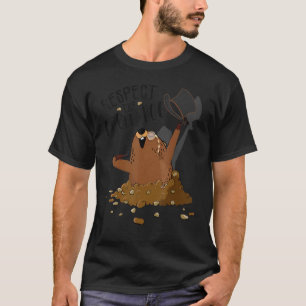 Respecteer de Groundhog Woodchuck Cute Groundhog D T-shirt