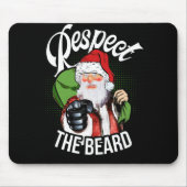 Respecteer de kerstman van de baard. muismat (Voorkant)