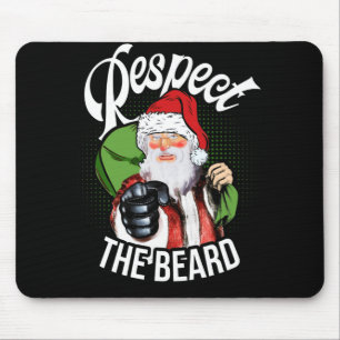 Respecteer de kerstman van de baard. muismat