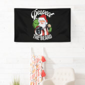 Respecteer de kerstman van de baard. spandoek (Insitu)