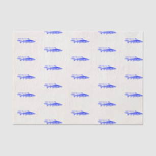 Respecteer de Locals Funny Quote - Navy Blue Shark Tissuepapier